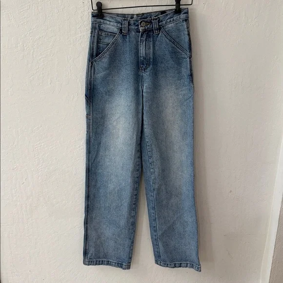 John Galt Light Wash Indigo Carpenter Dad Jeans Size Small - Picture 3 of 8